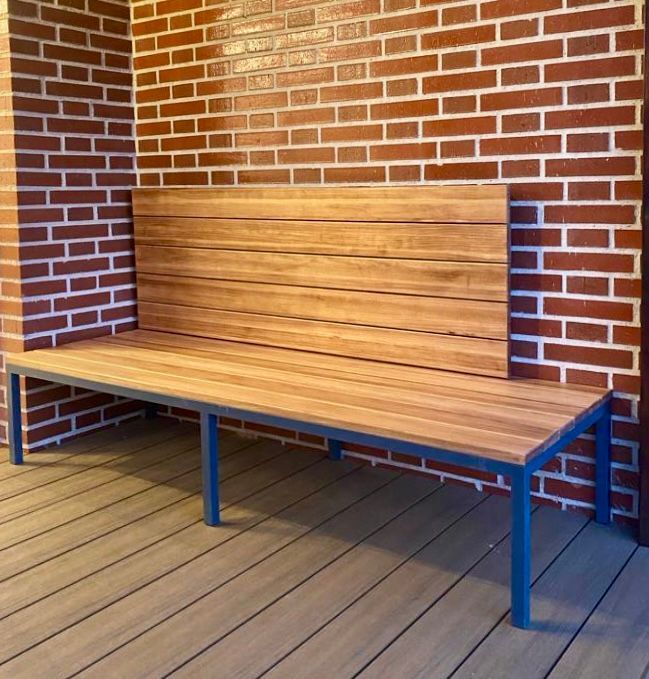 Banco de madera y hierro 006