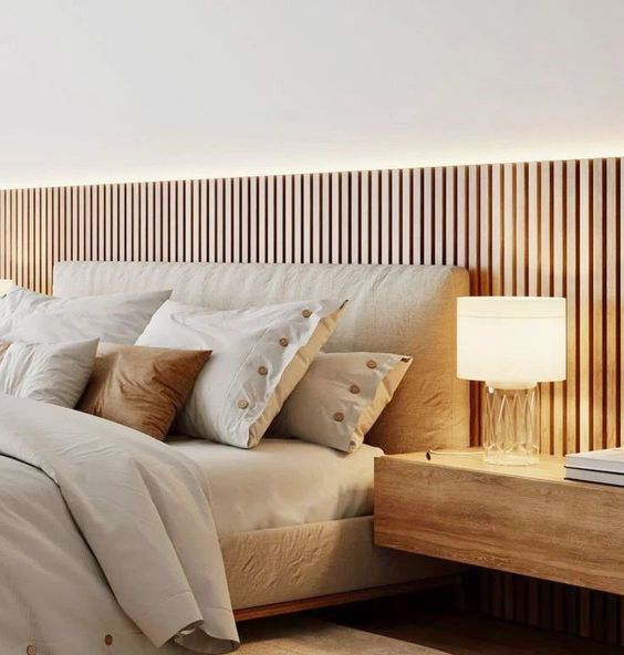 Cabecero tipo panel de madera 013