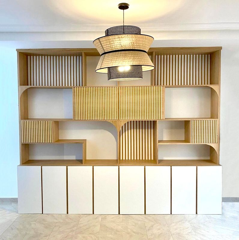 Estantería de madera y hierro 022