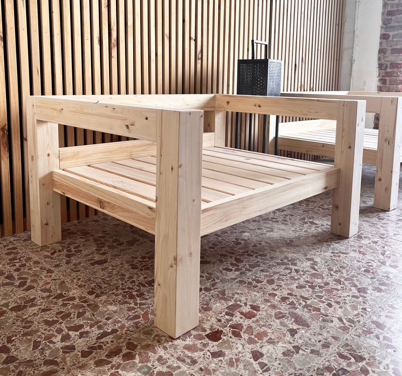 Sofa de madera para exterior 008