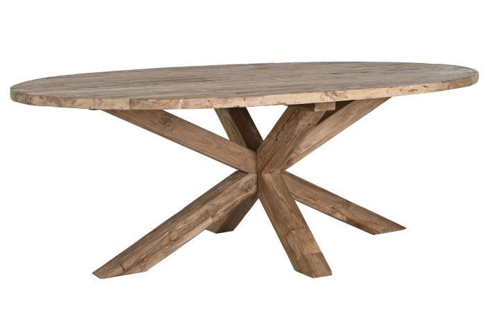 Mesa de comedor de teca reciclada 010