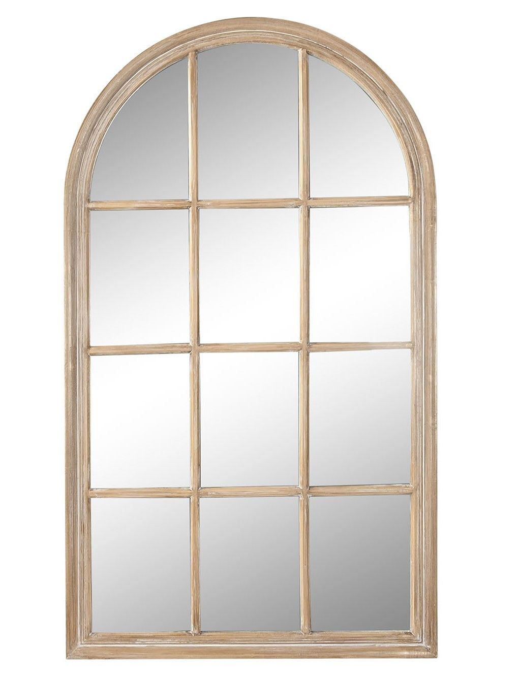 Espejo ventana con marco de madera 032