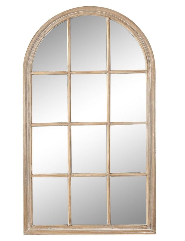 Espejo ventana con marco de madera 032