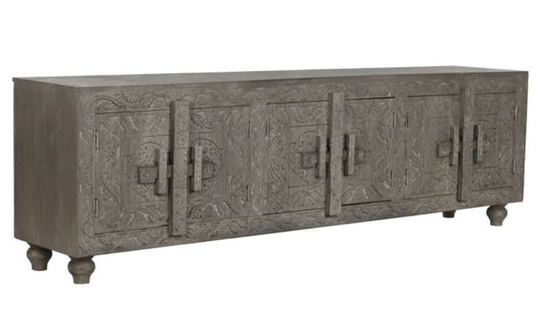 Mueble para tv de pino tallado  015