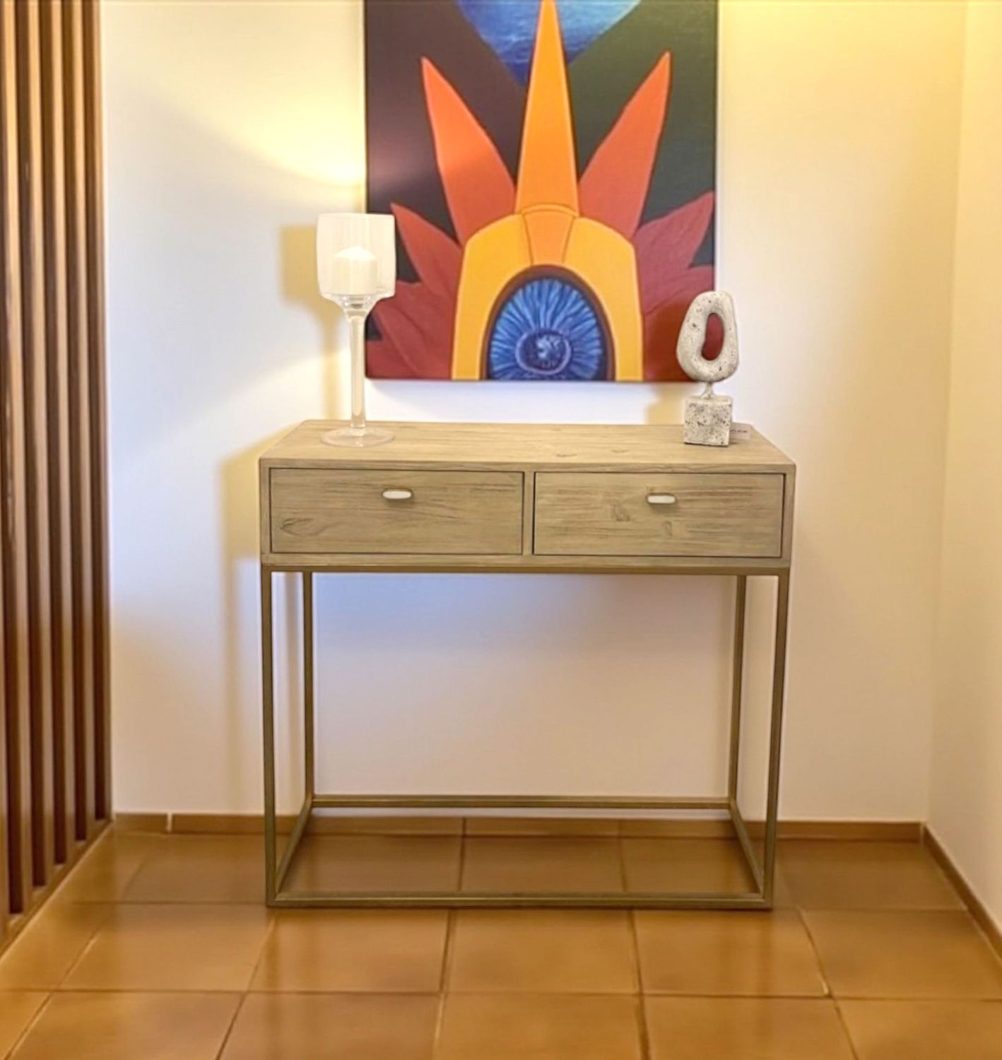 Consola de madera y hierro 024