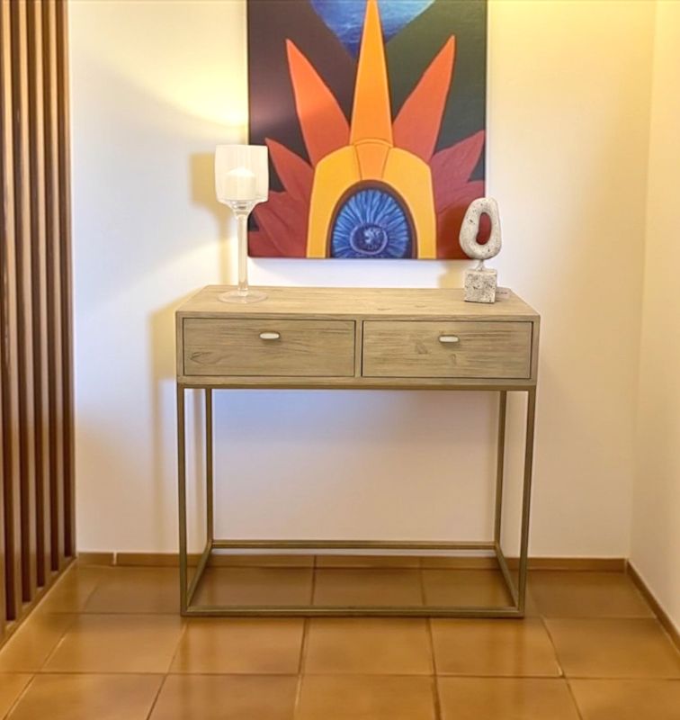 Consola de madera y hierro 024