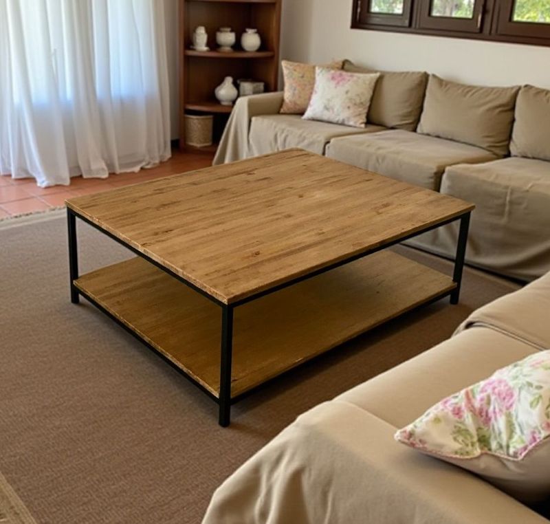 Mesa de centro de pino 008