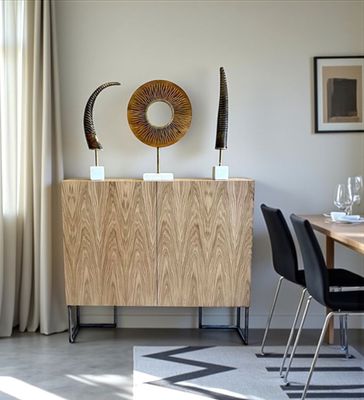 Aparador de madera y hierro 001