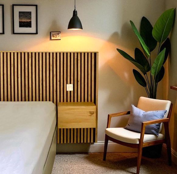 Cabecero tipo panel de madera 012