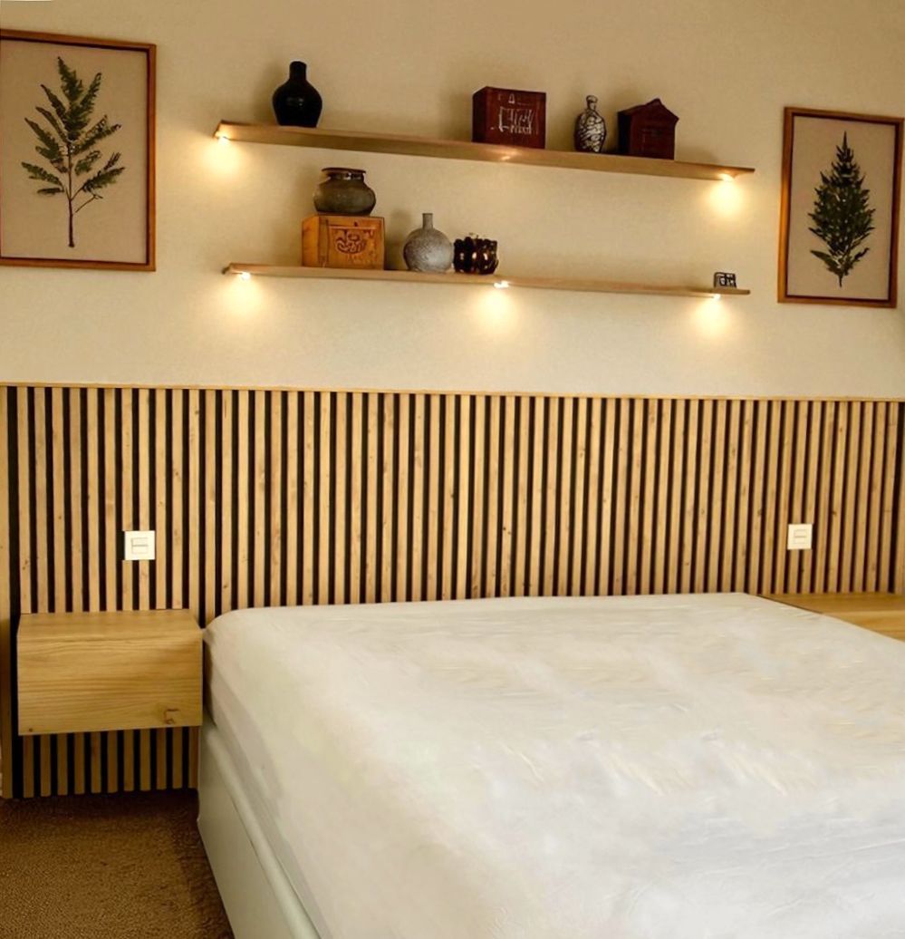 Cabecero tipo panel de madera 013