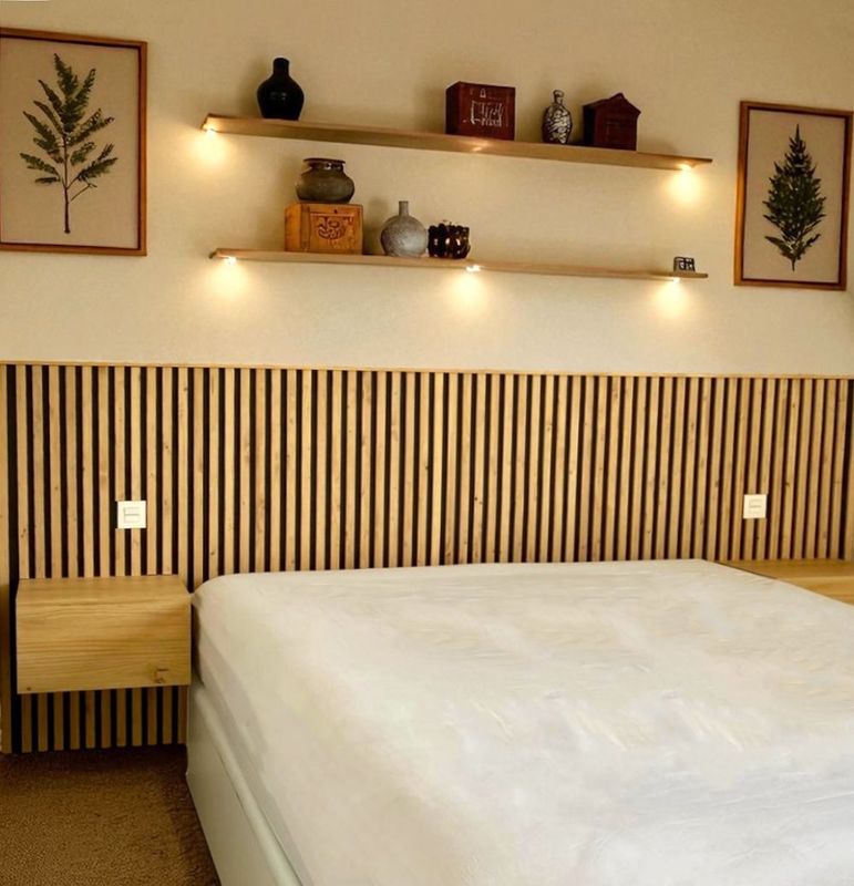 Cabecero tipo panel de madera 013