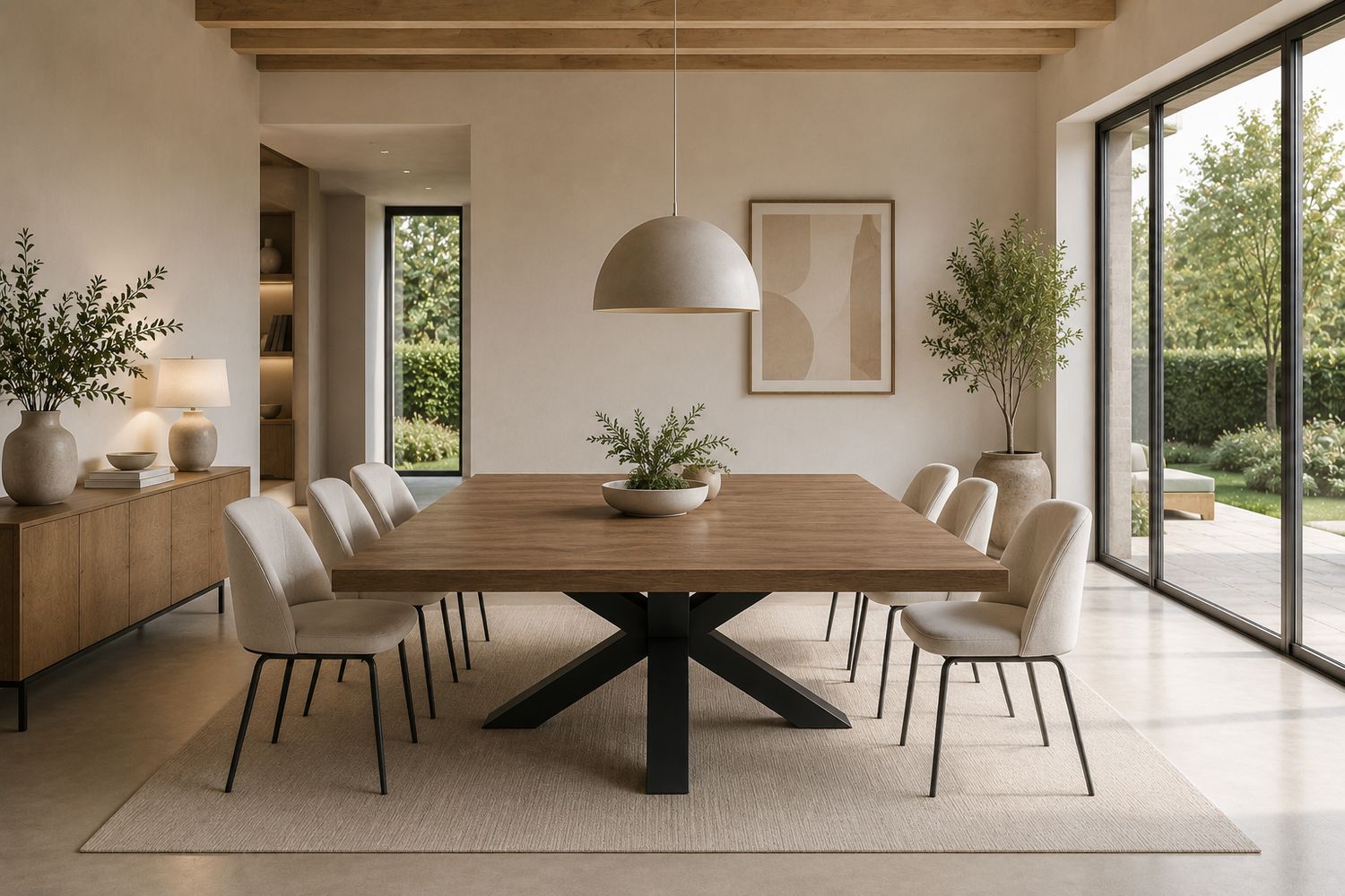 Mesa de comedor cuadrada 014