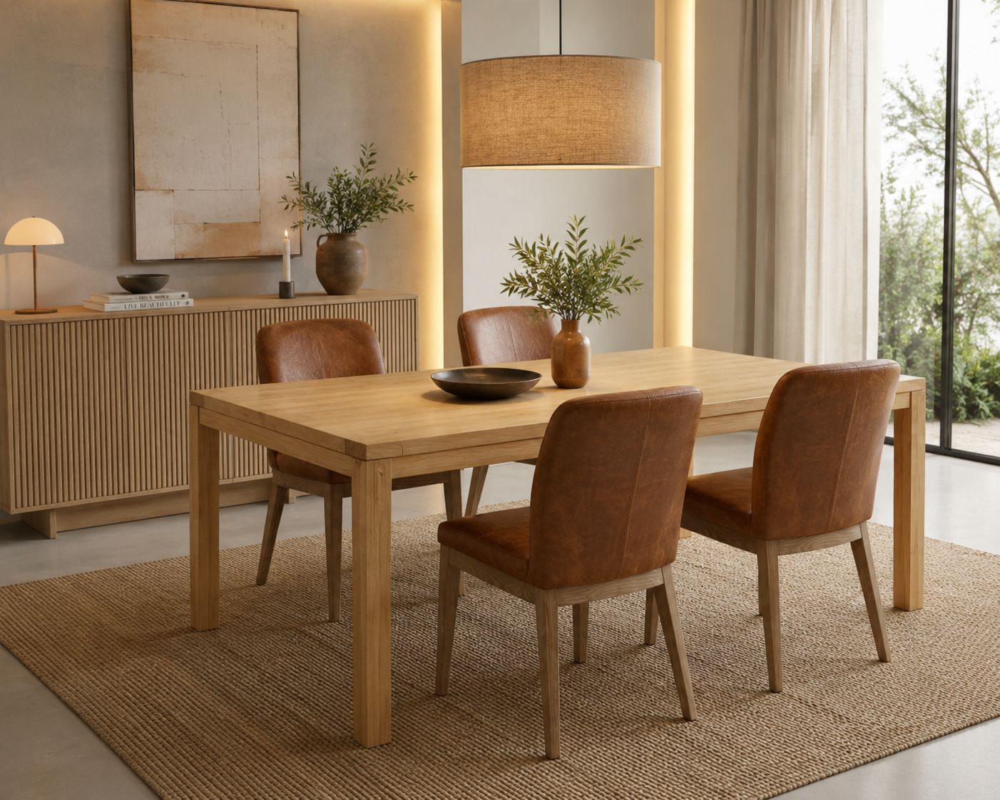 silla de piel madera 007
