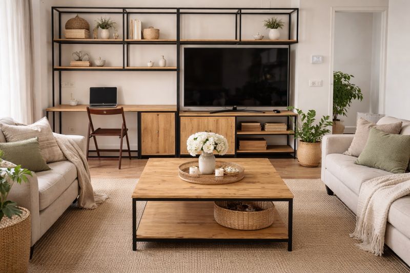 Estantería de madera y hierro 018