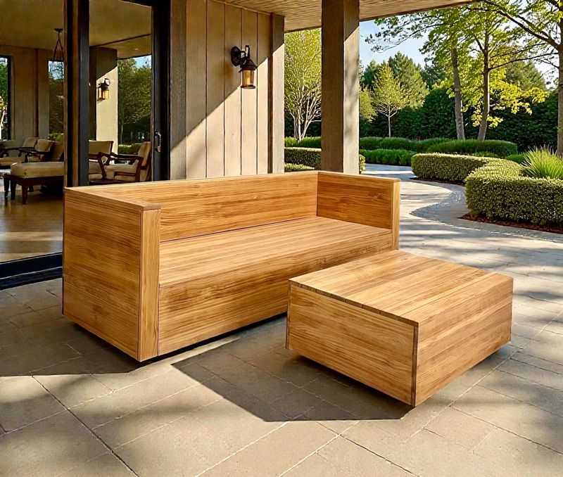 Sofa de madera para exterior 009