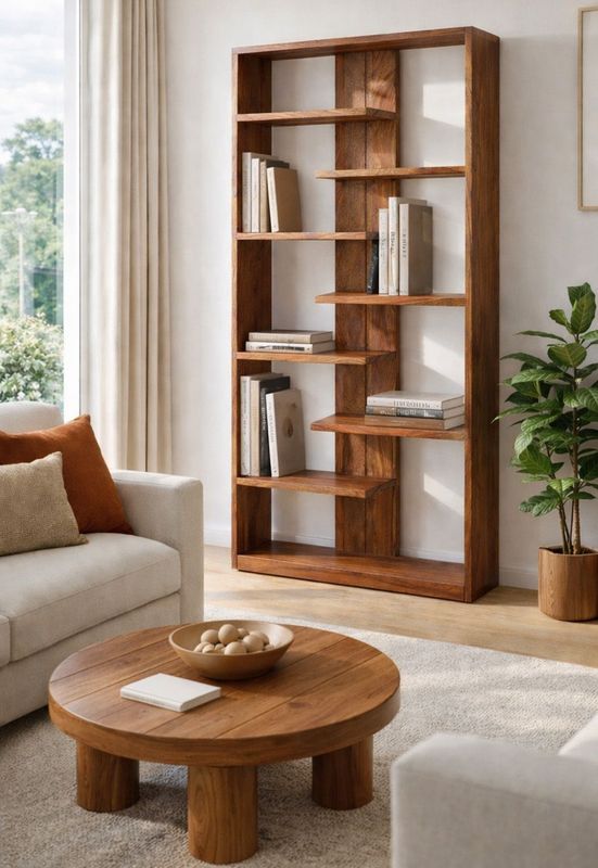 Estantería de madera escalonada 004