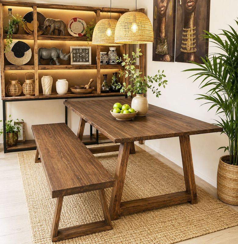 Mesa de comedor con banco  031