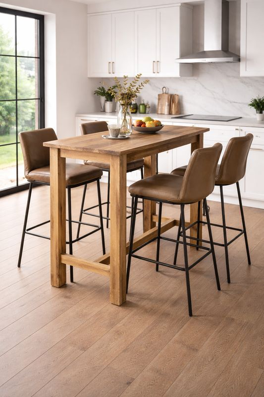 Mesa alta de madera 002