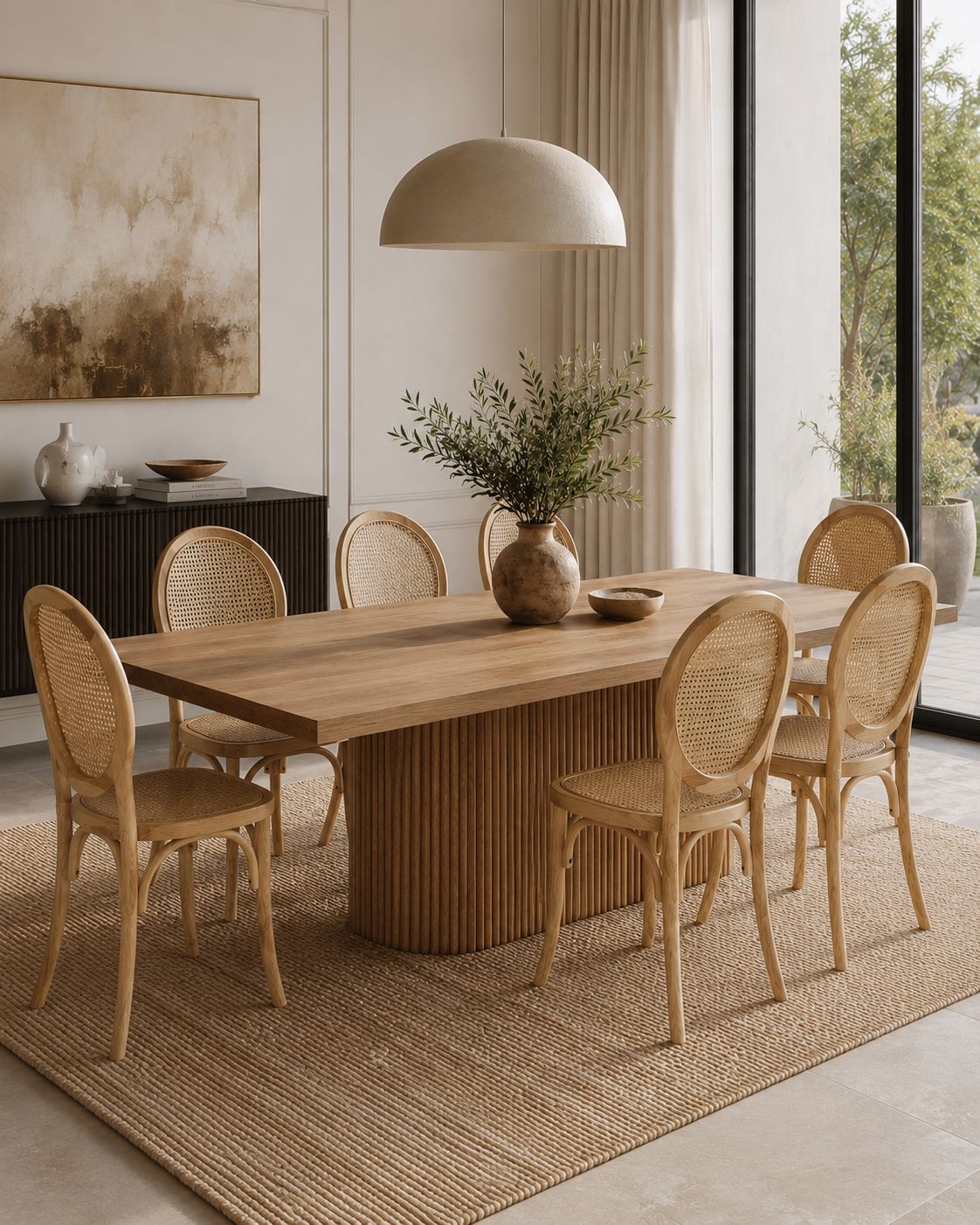 Silla de olmo y ratan 009