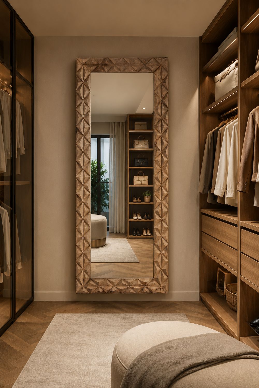 Espejo marco de madera 09