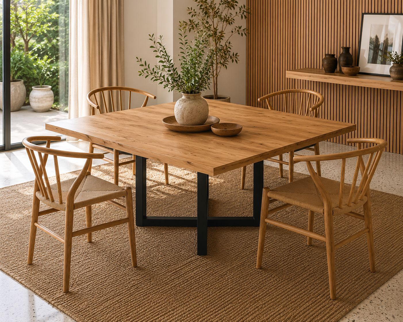 Silla de olmo y ratan 005