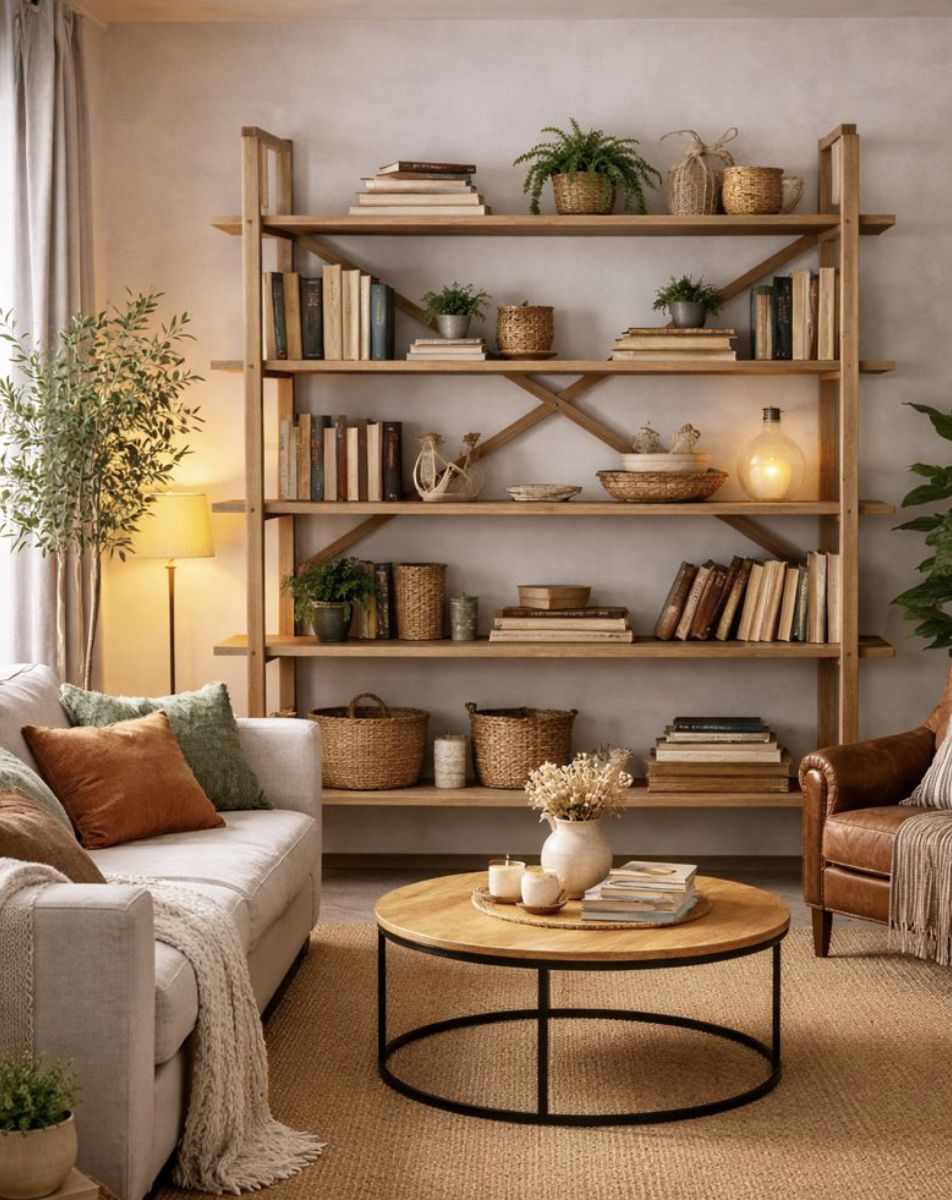 Estantería de madera de pino 009