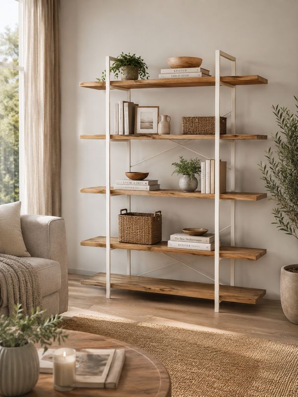 Estantería de madera y hierro 039