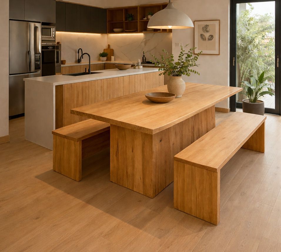 juego de 2bancos con mesa de comedor  013