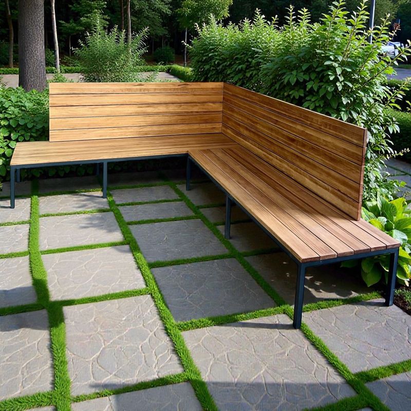 Banco esquinero para exterior  006