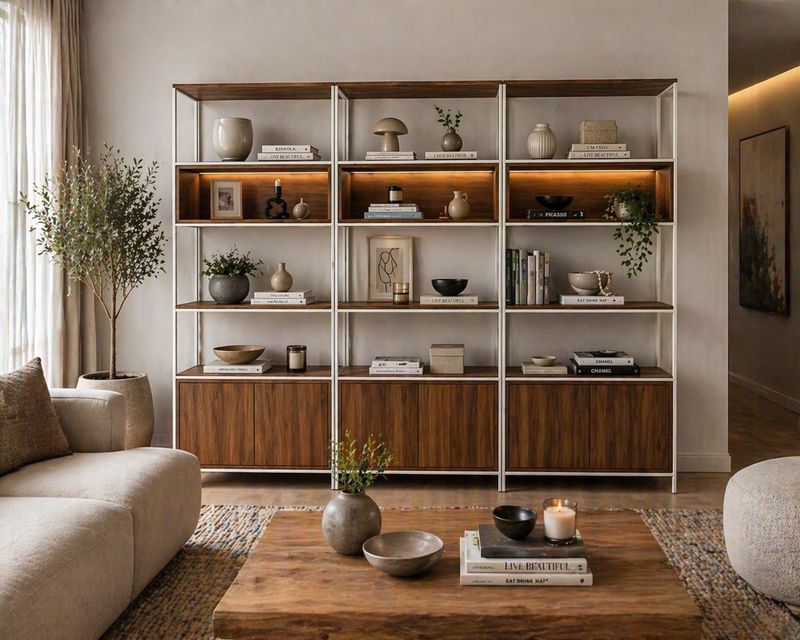 Estantería de madera y hierro 021