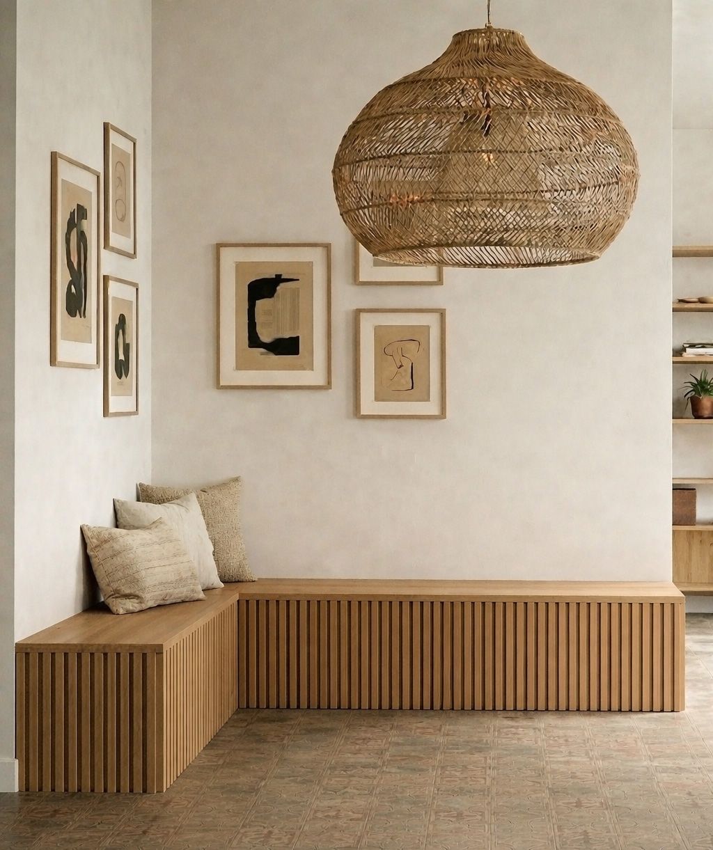 Banco esquinero y mesa a juego 020