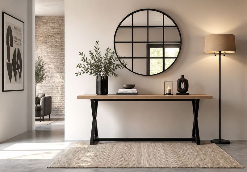 Consola de madera y hierro 025