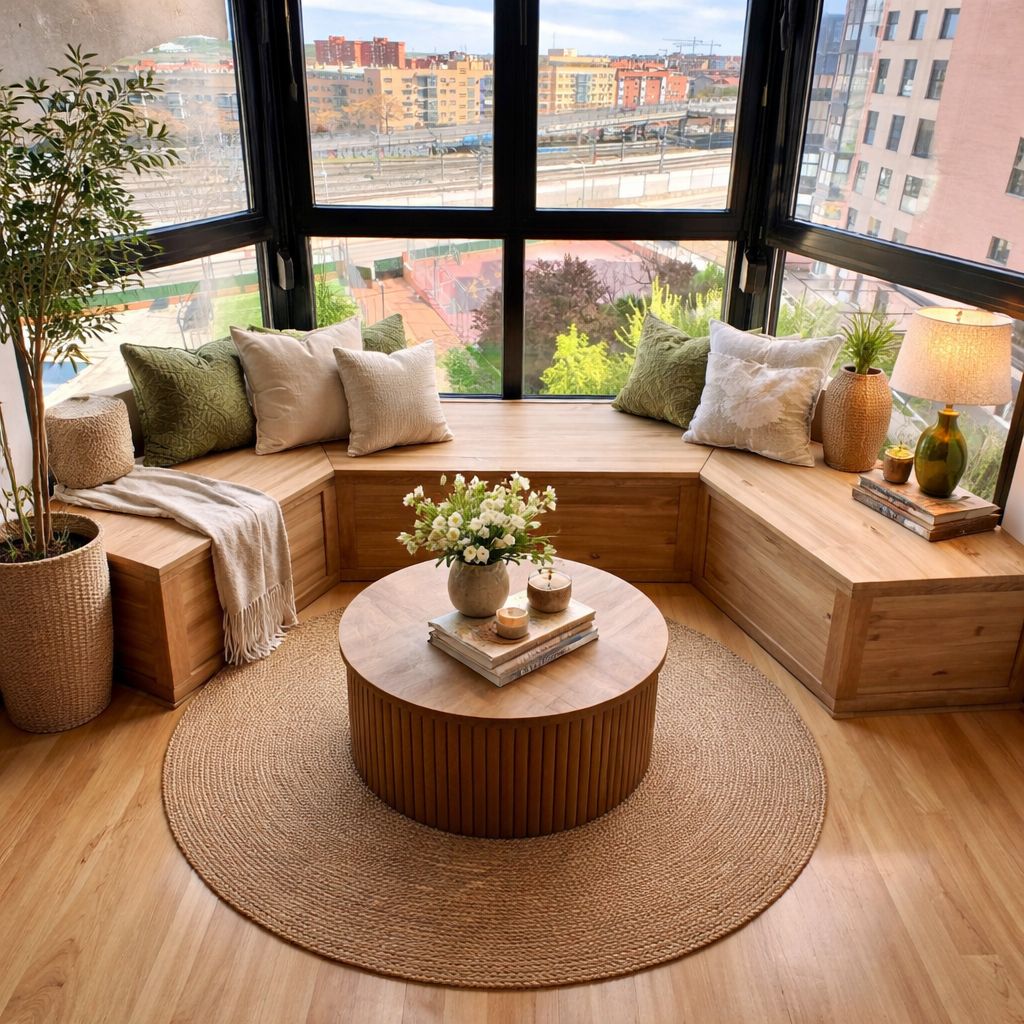 Banco de madera para mirador 032 Banco de madera para mirador 032