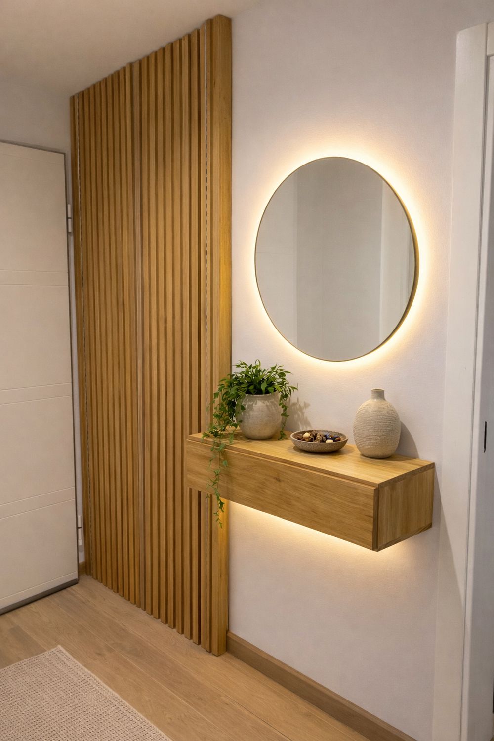 Panel decorativo tipo puerta para ocultar cuadro de luz 015