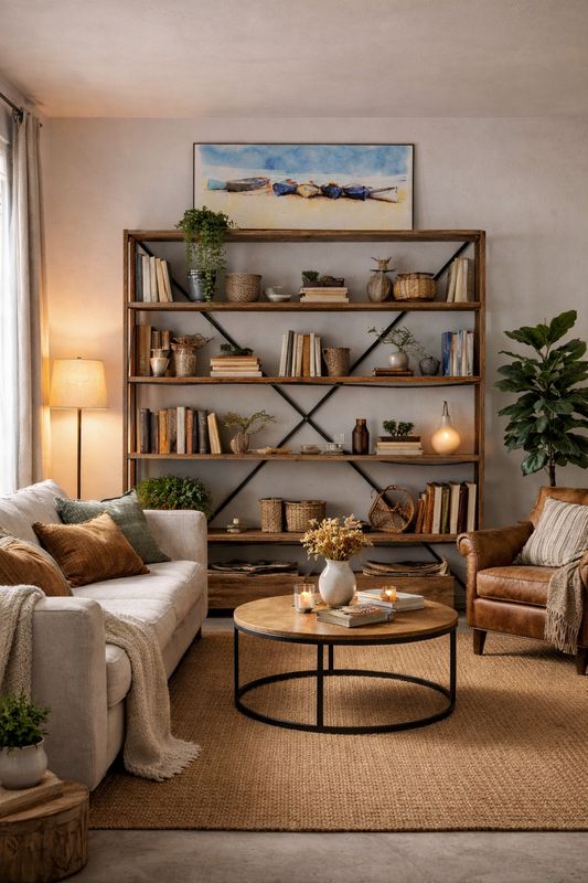 Estantería de madera y hierro  010