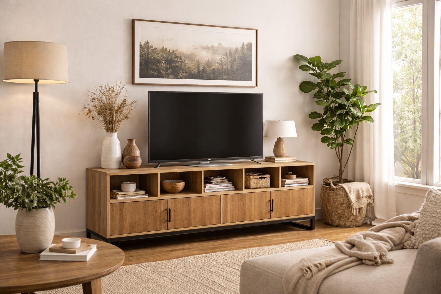 Mueble de televisión de madera 021