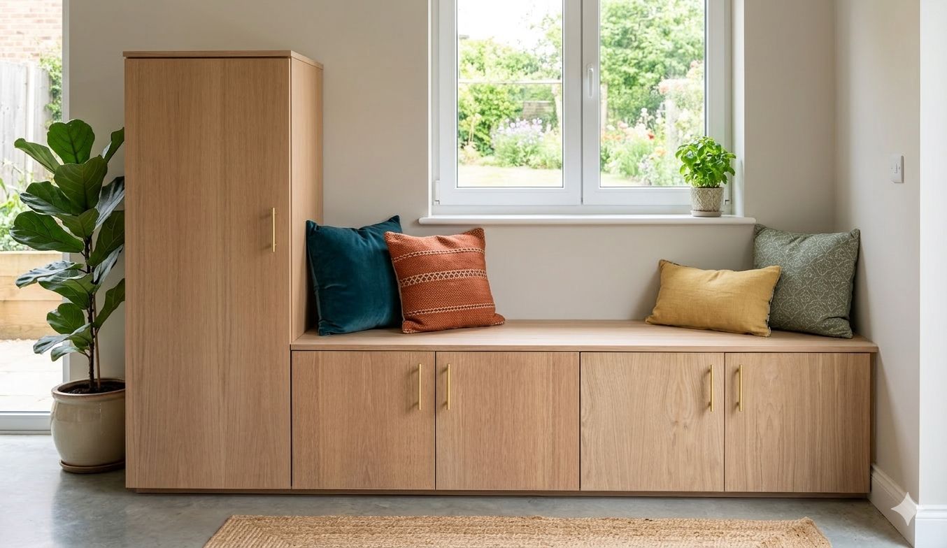 Banco/zapatero de madera  035