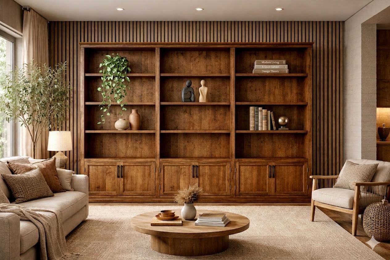 Librería de madera 036