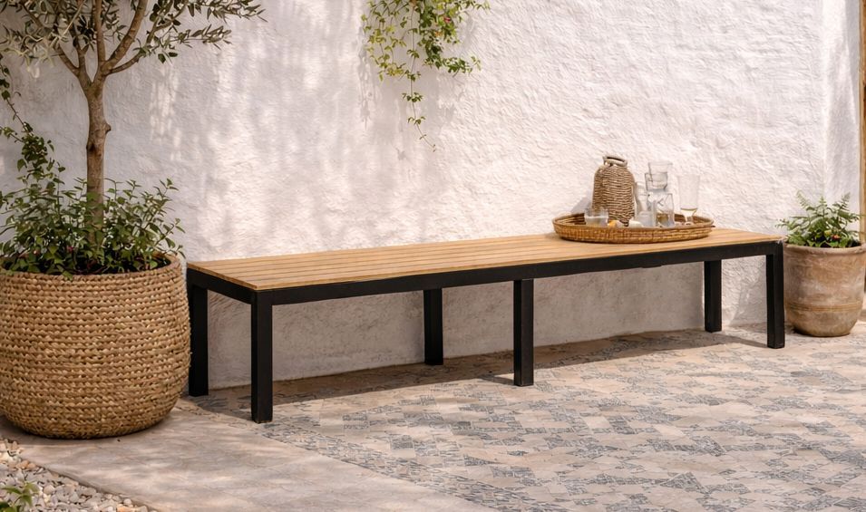 Banco de madera y hierro 037