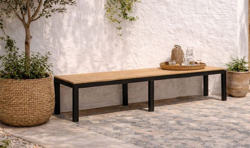 Banco de madera y hierro 037