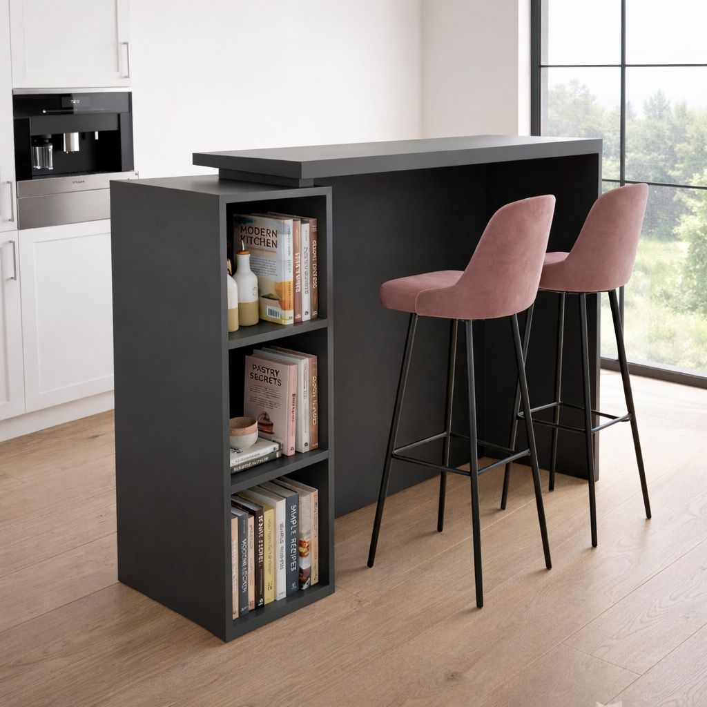 Mesa alta de madera 006