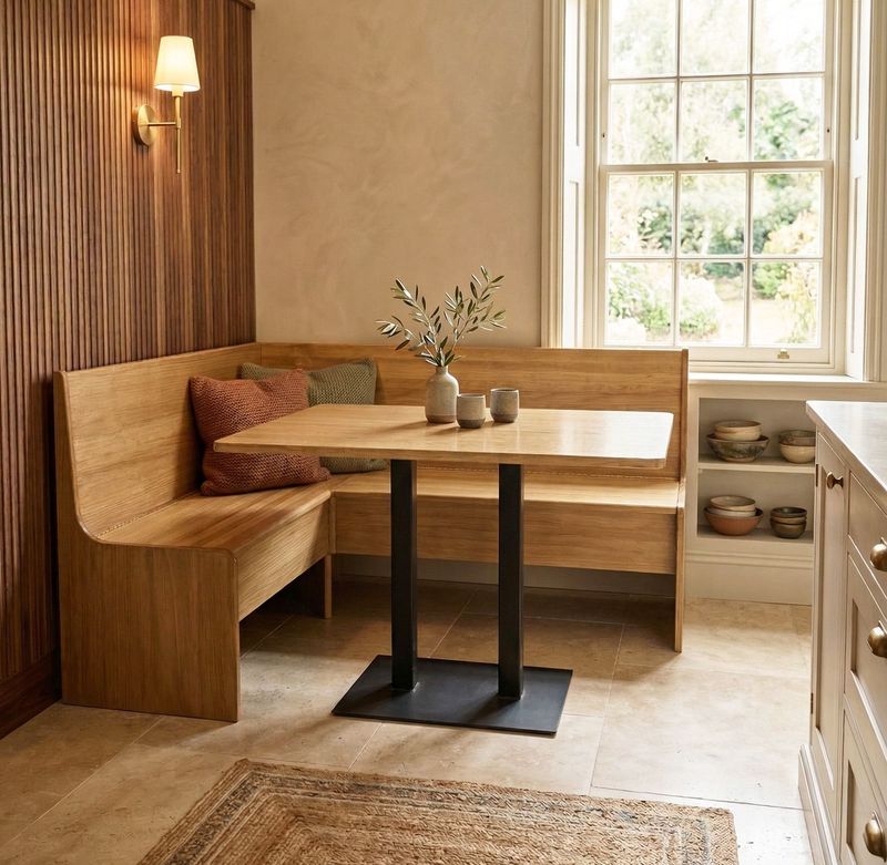 Banco de madera y mesa a juego 041