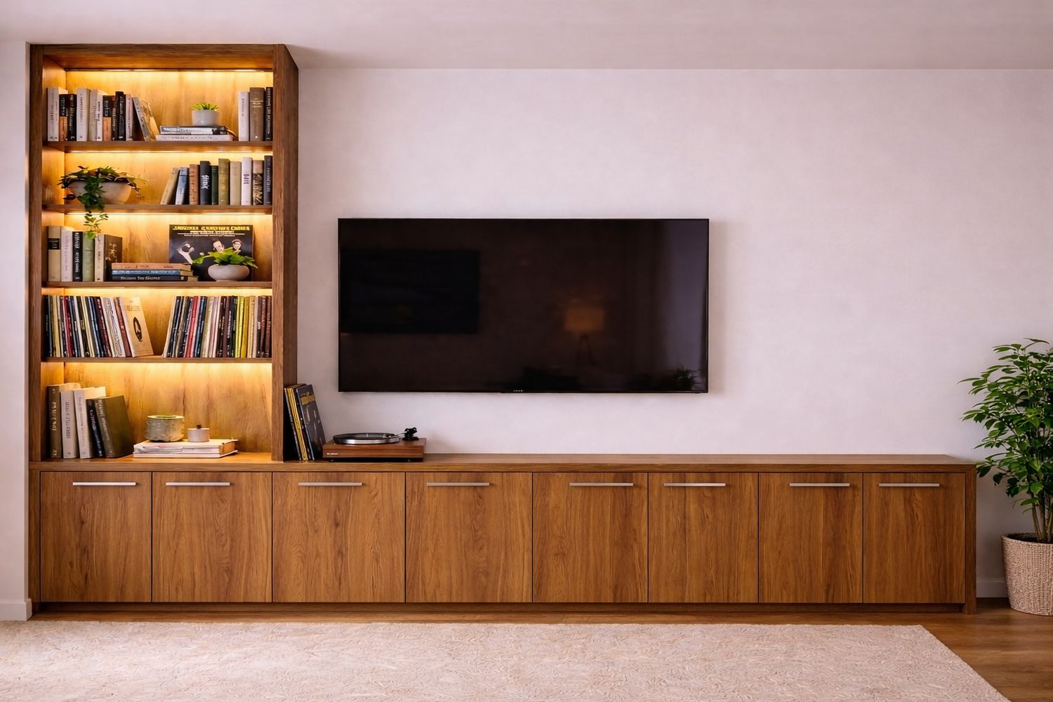 Mueble de televisión de madera 024