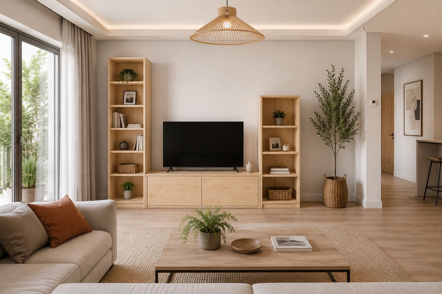 Mueble de televisión de madera 025