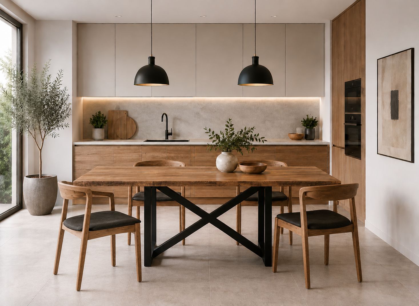 Mesa de comedor de madera 057