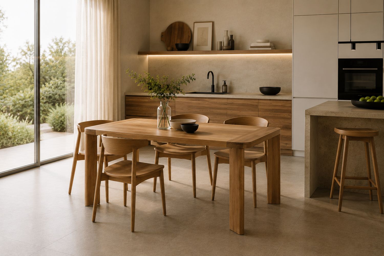 Mesa de comedor de madera 059 Mesa de comedor de madera 059