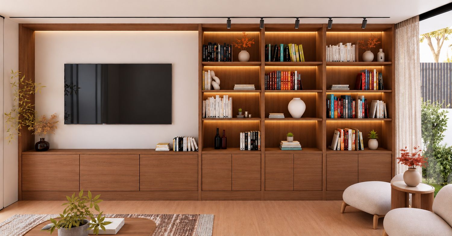 Mueble para televisión con estantería 036 Mueble para televisión con estantería 036