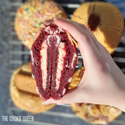 Red-velvet Cheesecake Stuffed Cookie
