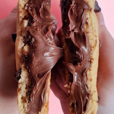Choc-Chip Nutella Stuffed Cookie
