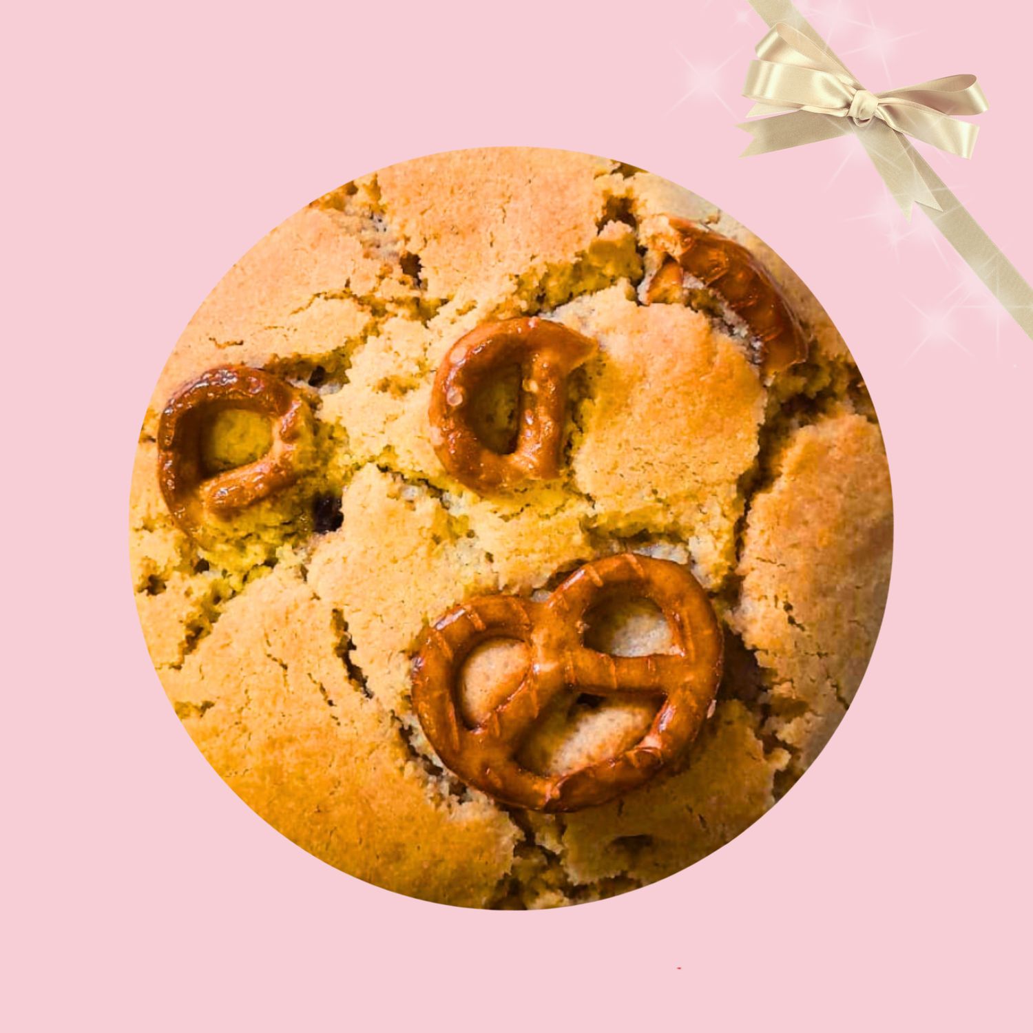 Caramel Pretzel Stuffed Cookie